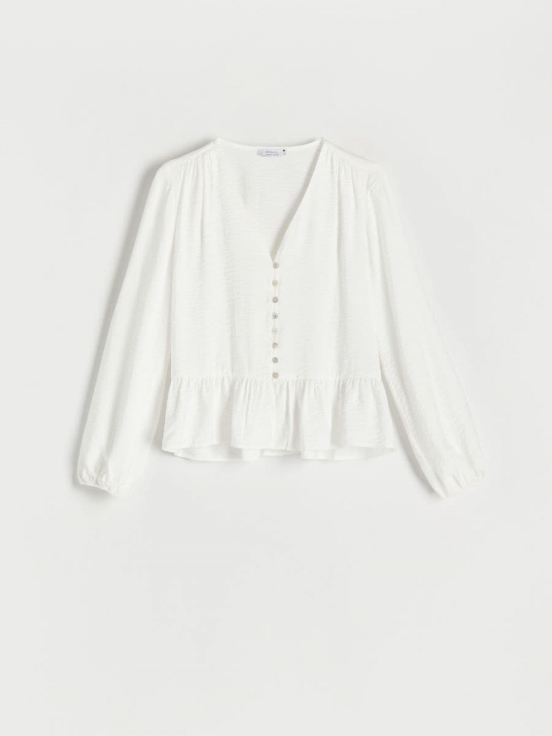 Reserved Viscose rich top Ivory | IZEHWAS-61