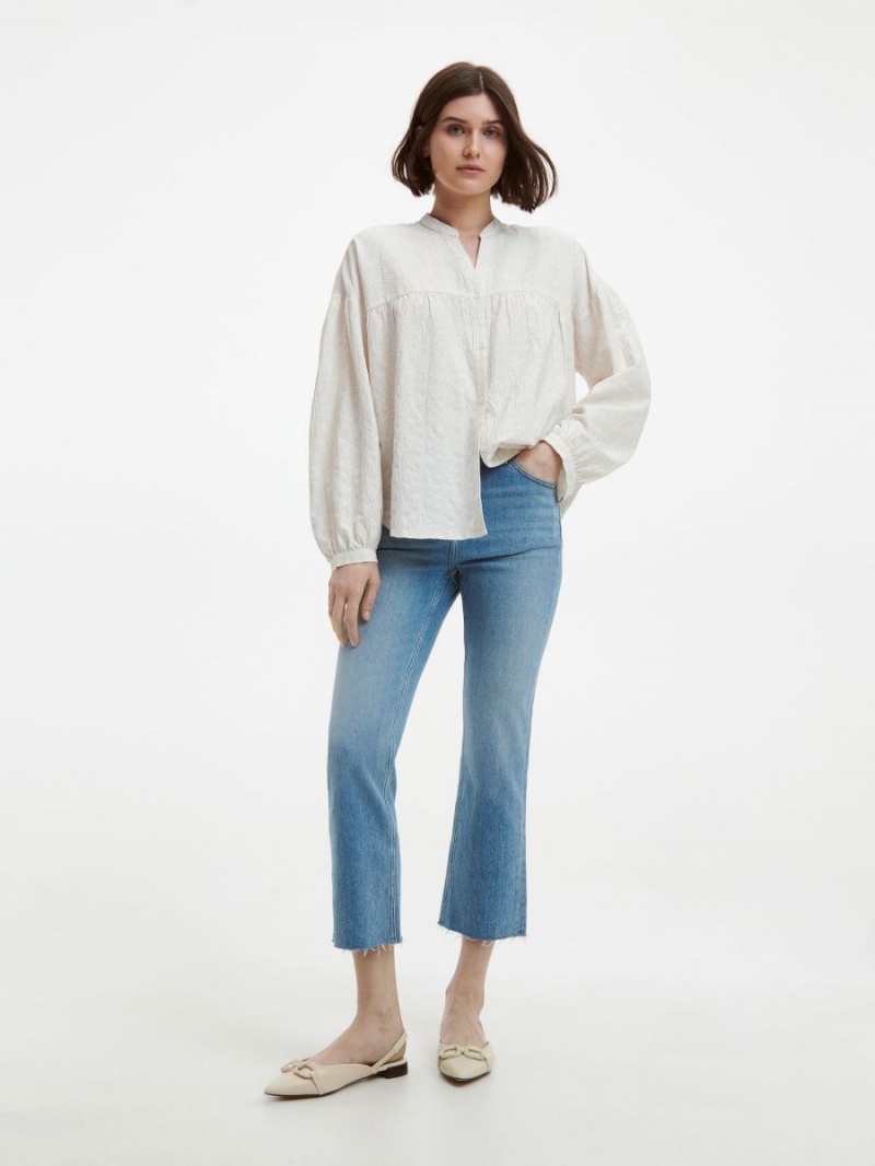 Reserved Viscose rich top Ivory | VTYEURM-30