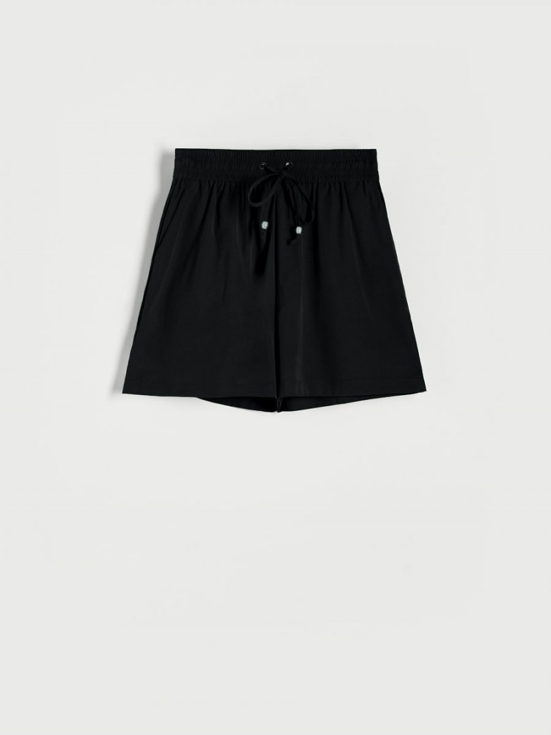 Reserved Viscose shorts Czarne | OEGBUAL-48