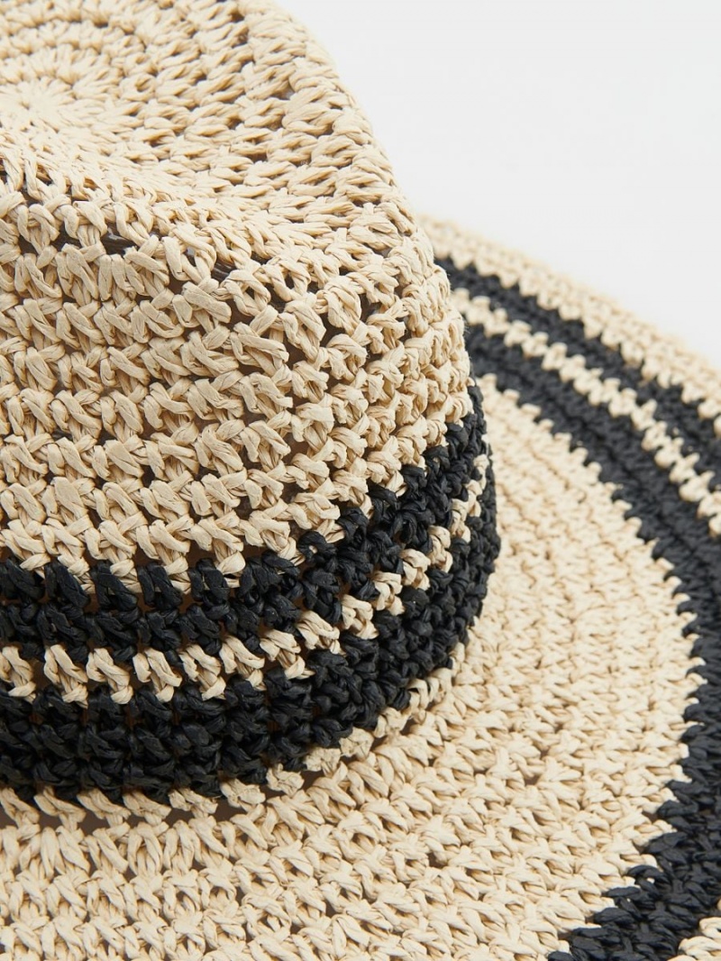 Reserved Woven hat Czarne | WMKNLQV-80