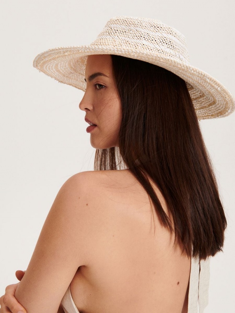 Reserved Woven hat Ivory | FBGSWZK-31