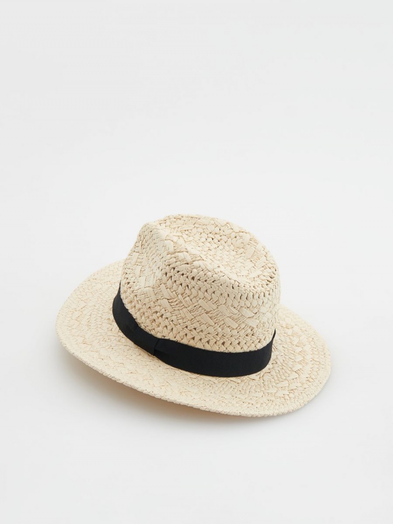 Reserved Woven hat Ivory | HBYCKXP-65