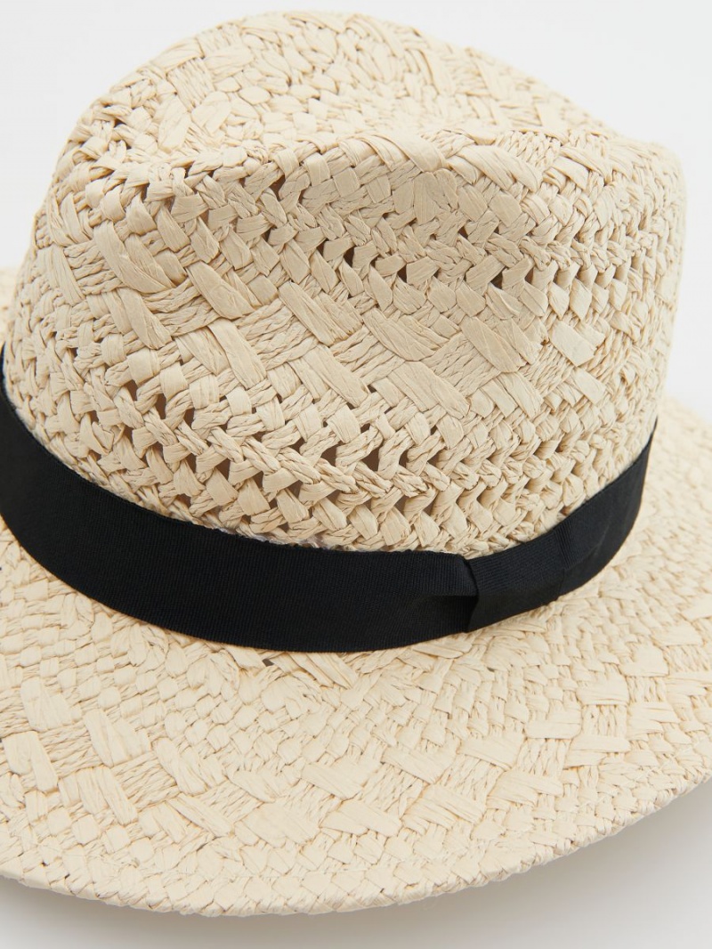 Reserved Woven hat Ivory | HBYCKXP-65