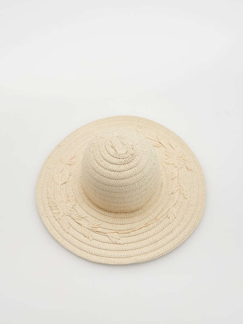 Reserved Woven hat Ivory | QXKLROD-07