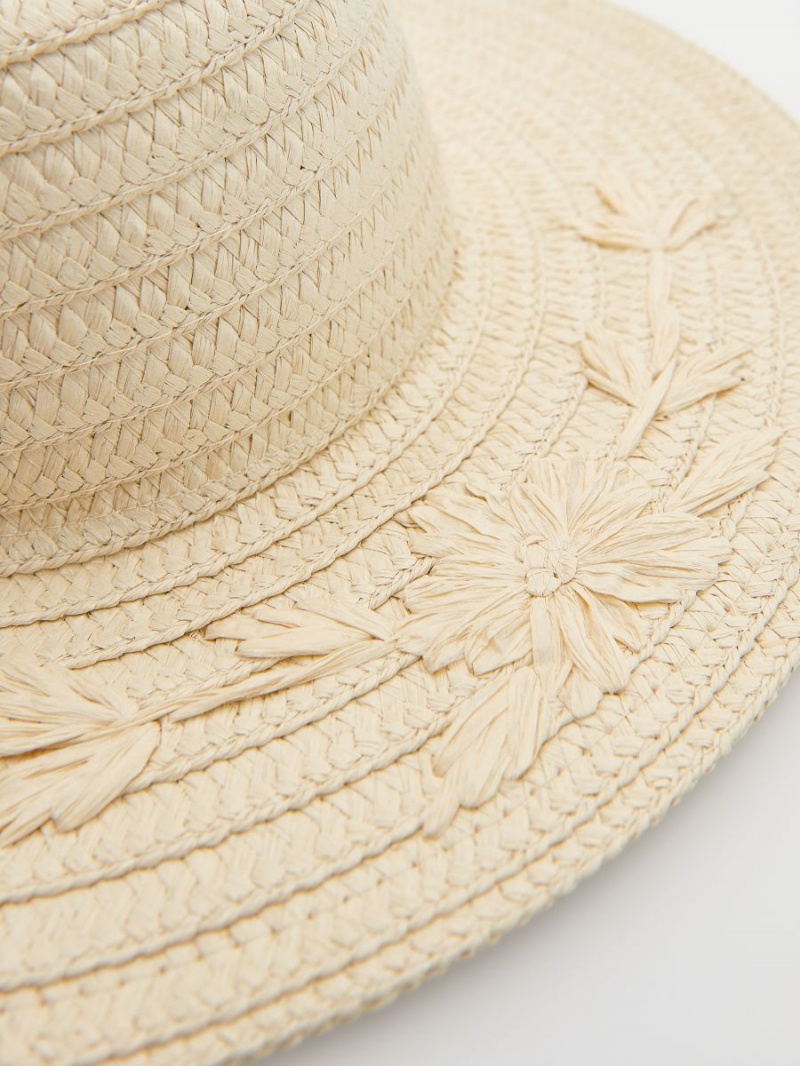 Reserved Woven hat Ivory | QXKLROD-07