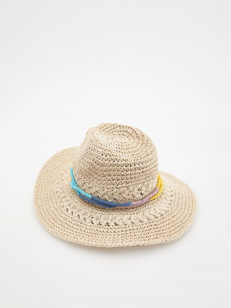 Reserved Woven hat Ivory | SVTNMKG-17