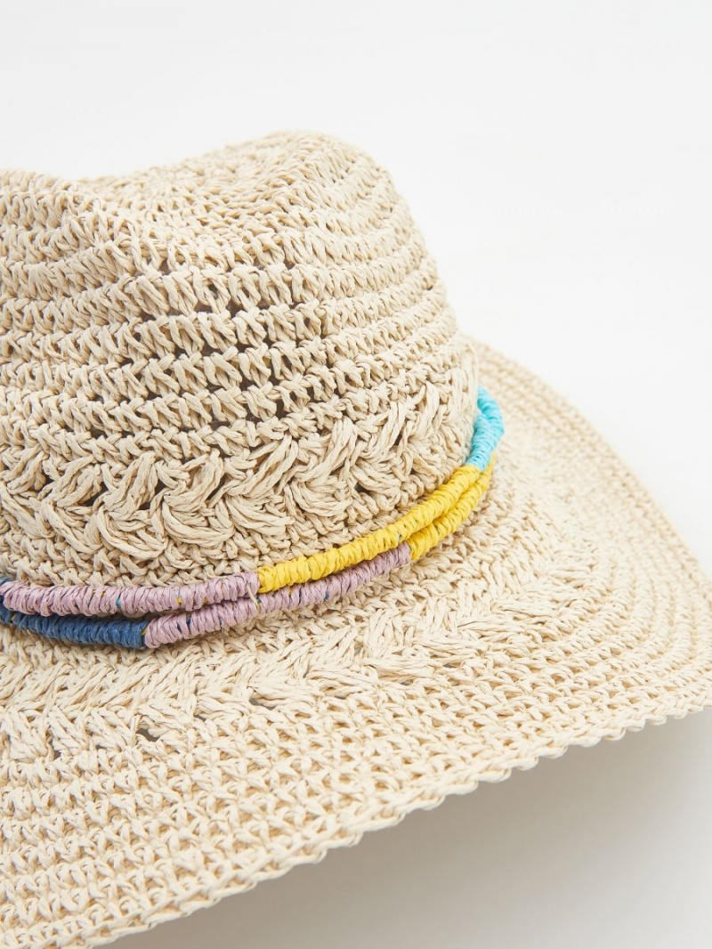 Reserved Woven hat Ivory | SVTNMKG-17