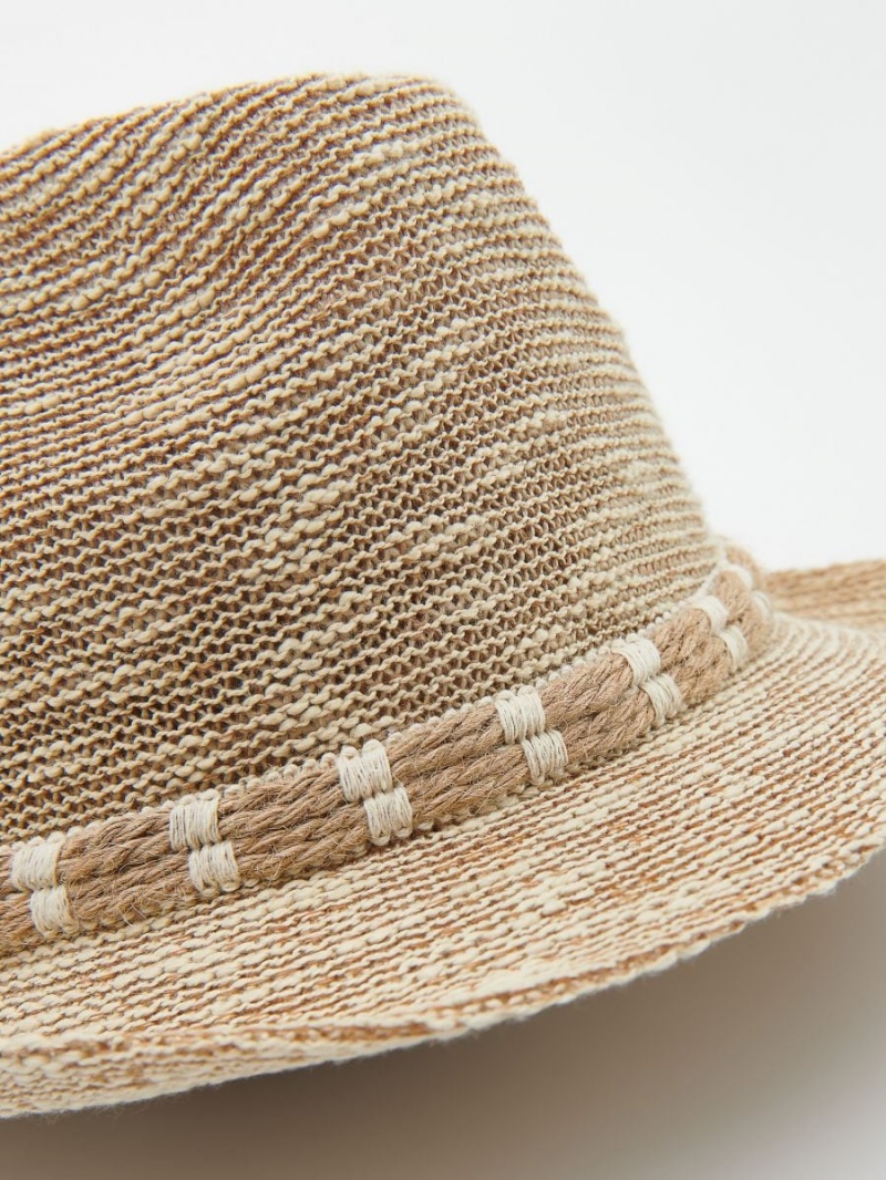 Reserved Woven hat Ivory | TVYRXCI-78