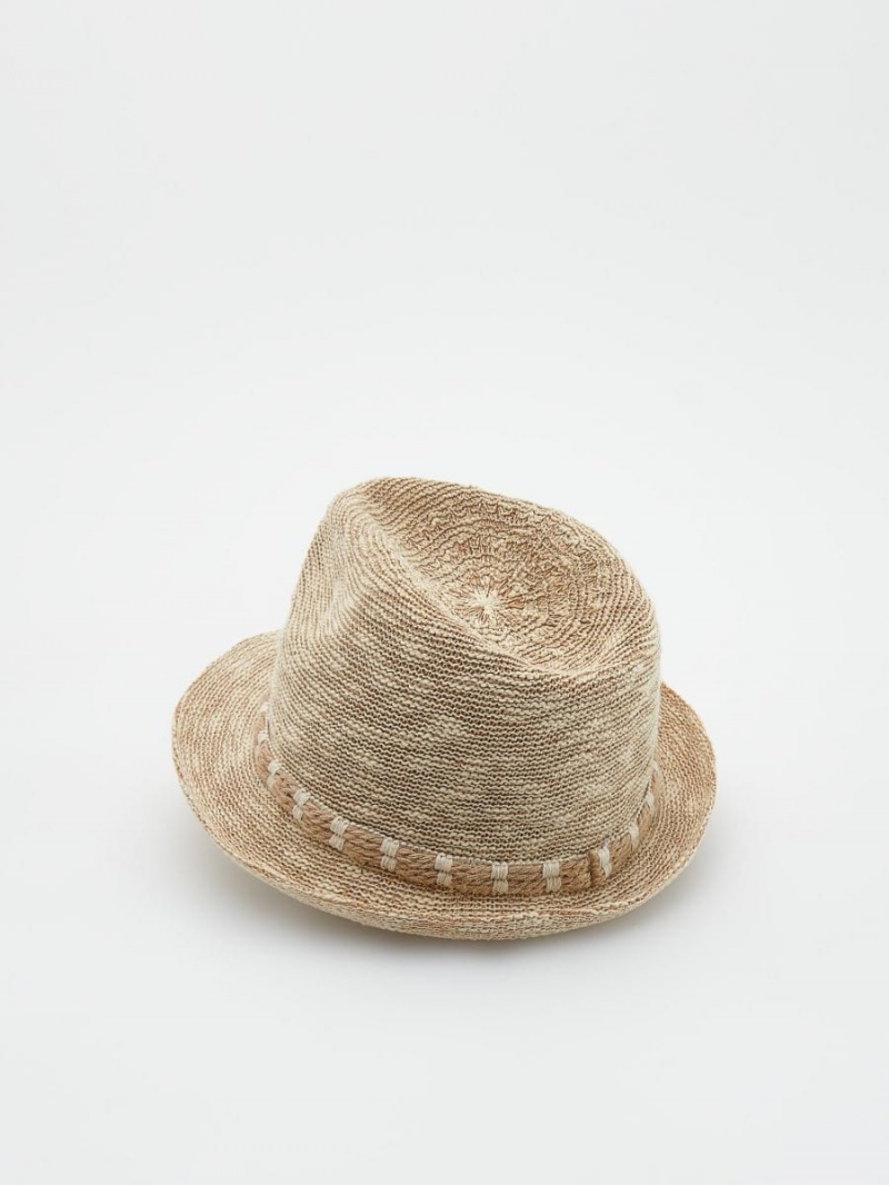 Reserved Woven hat Ivory | TVYRXCI-78