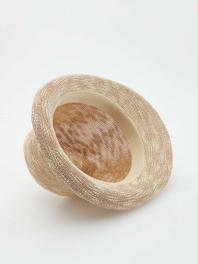 Reserved Woven hat Ivory | TVYRXCI-78