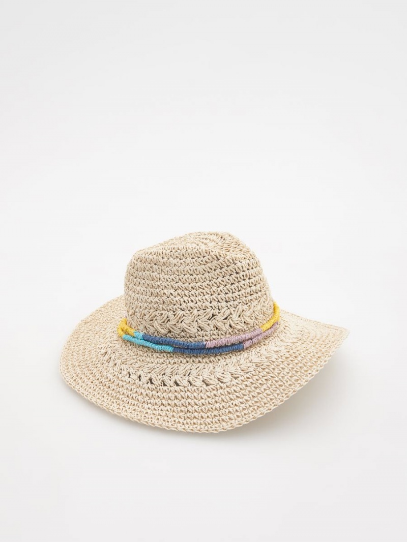 Reserved Woven hat Ivory | ZUYXEJS-79