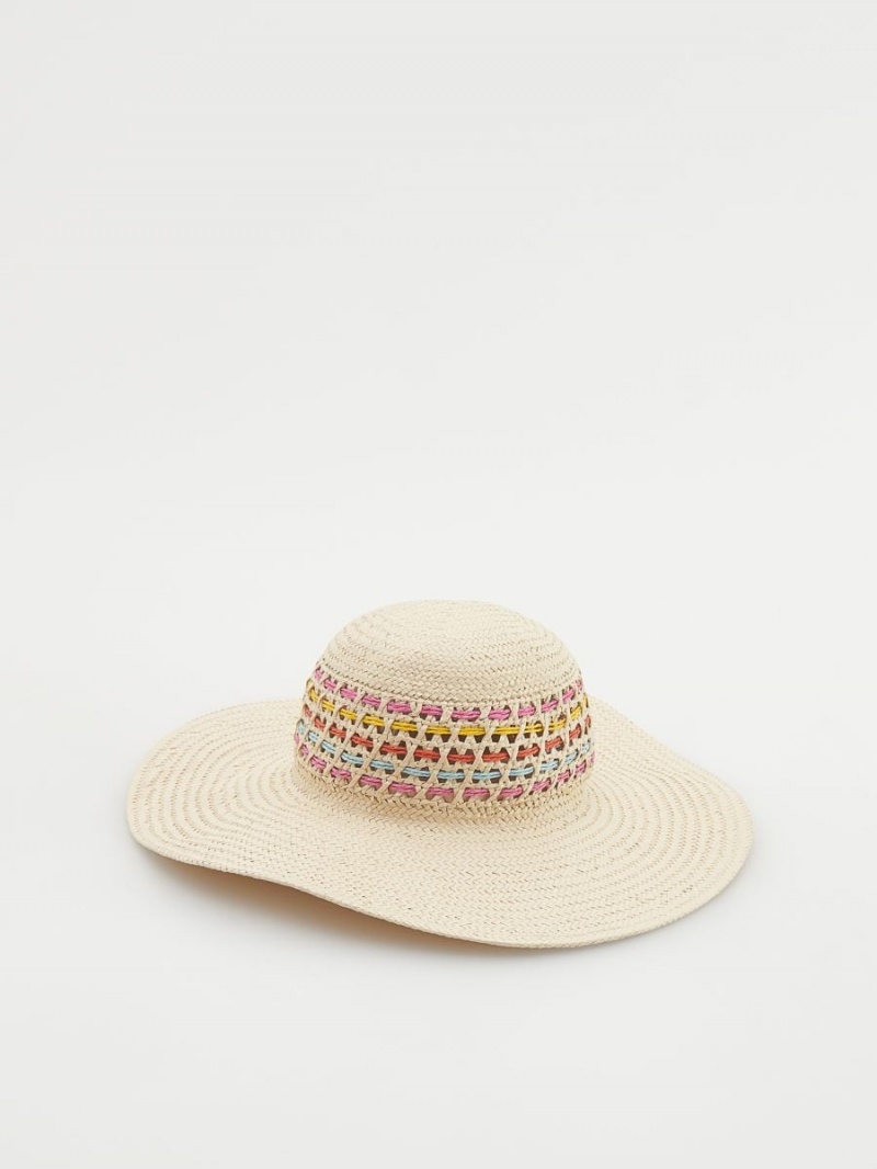 Reserved Woven hat Kolorowe | DKEWCHJ-93