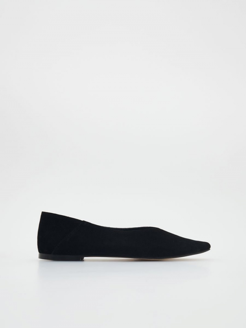 Reserved Zamszowe ballerinas Czarne | CTRLNSO-05