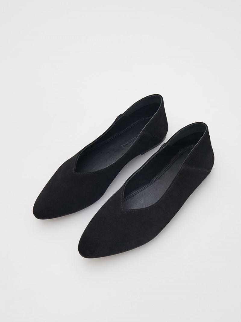 Reserved Zamszowe ballerinas Czarne | CTRLNSO-05