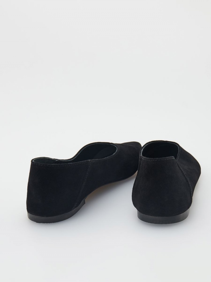 Reserved Zamszowe ballerinas Czarne | CTRLNSO-05