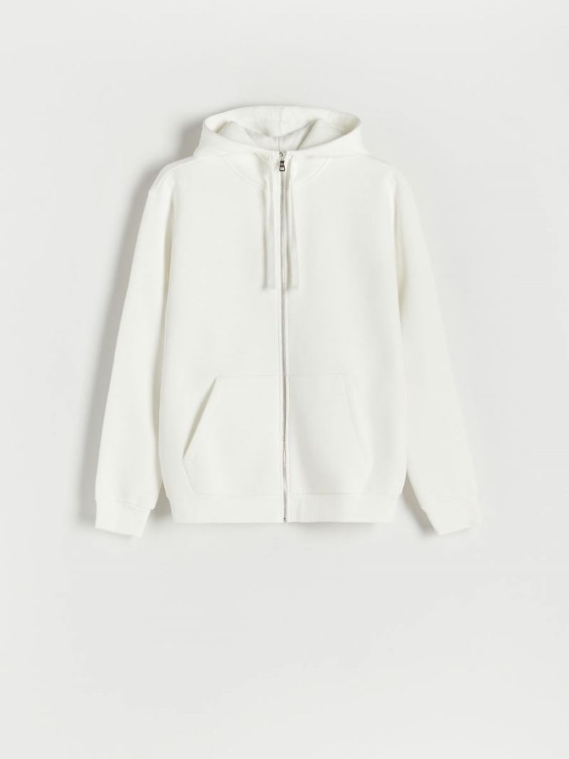 Reserved Zip up hoodie Ivory | GXQFCAP-15