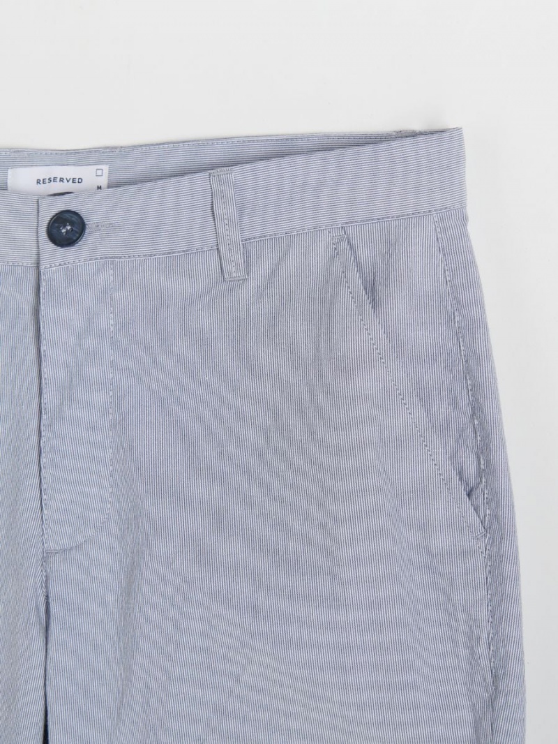 Reserved regular fit cotton shorts Granatowe | KOMYULR-03